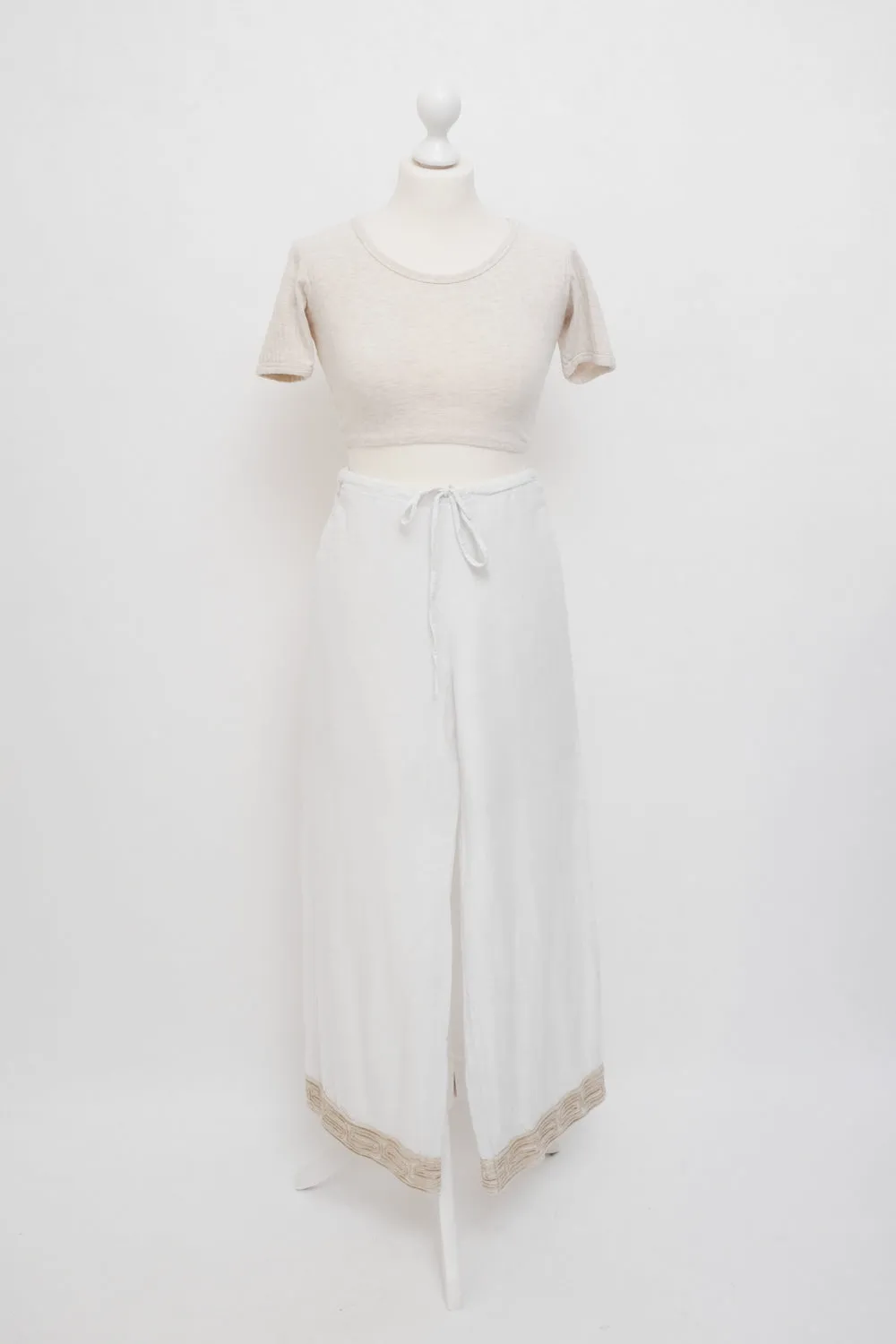 0058_COTTON WIDE LEG WHITE PANTS