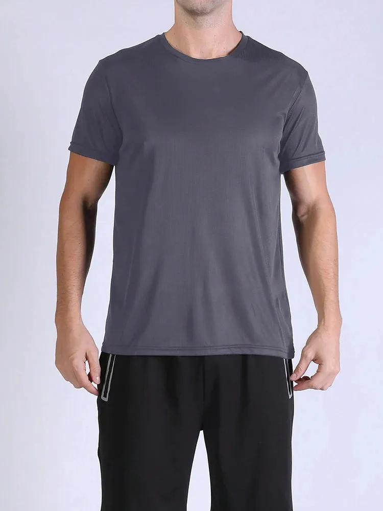 5PCS Men's Solid Color Sports T-Shirt