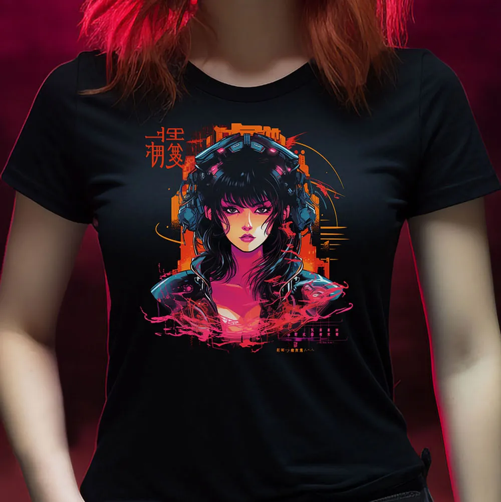 80s Cyberpunk Anime T-Shirt | Cyberpunk T-Shirt für Frauen