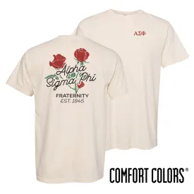 Alpha Sig Comfort Colors Rosebud Ivory Short Sleeve Tee