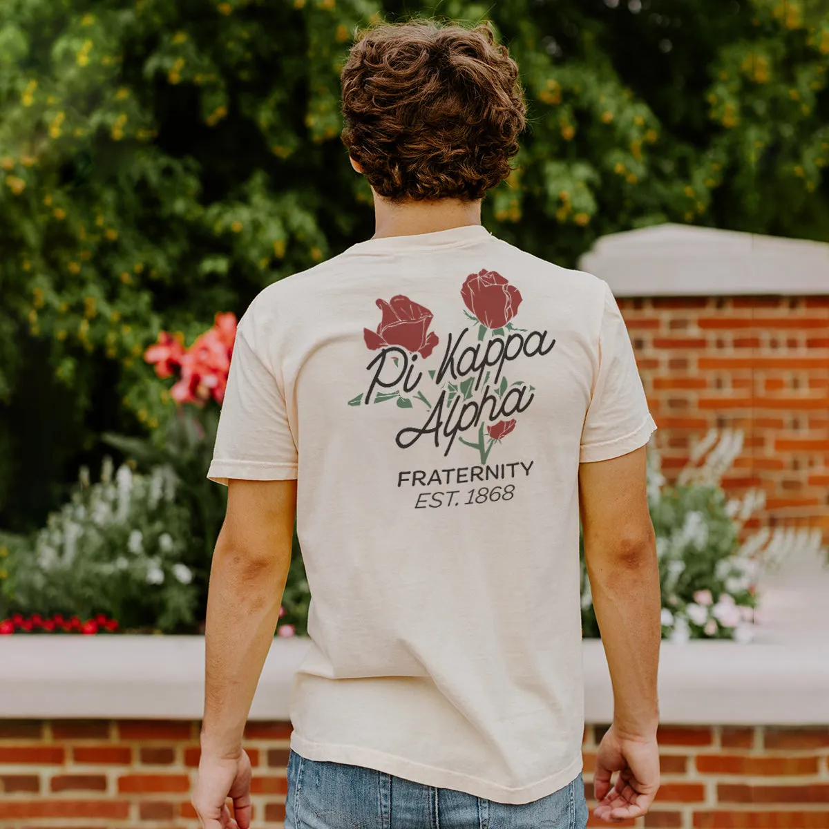 Alpha Sig Comfort Colors Rosebud Ivory Short Sleeve Tee