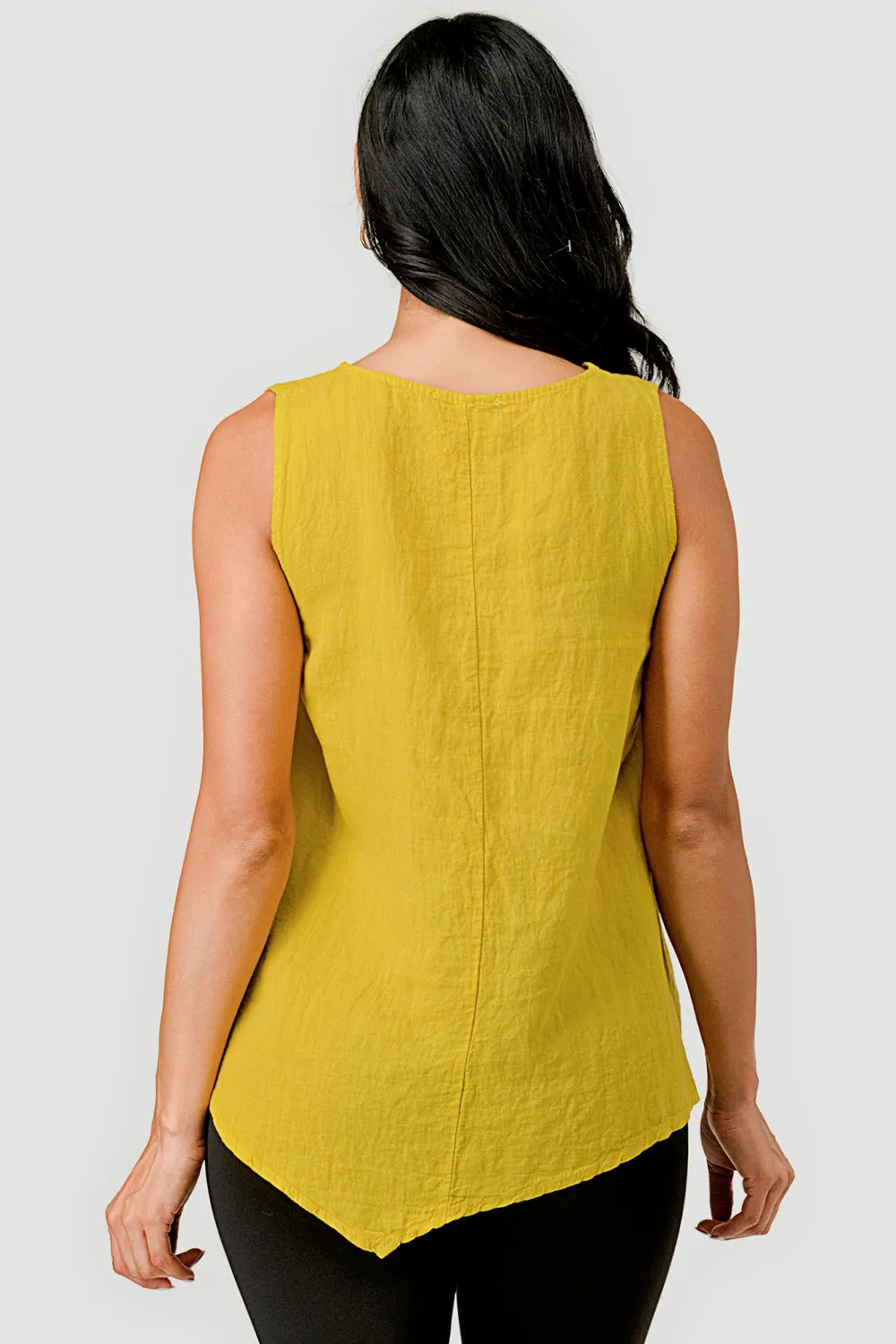 Aspen Organic Sleeveless Linen Top