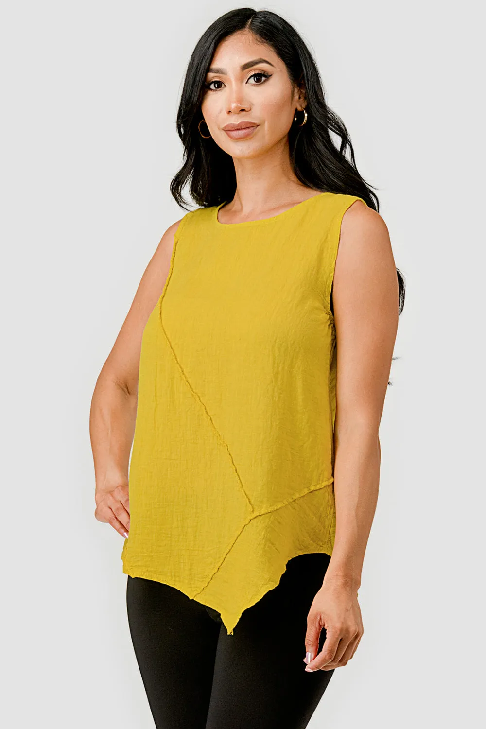 Aspen Organic Sleeveless Linen Top