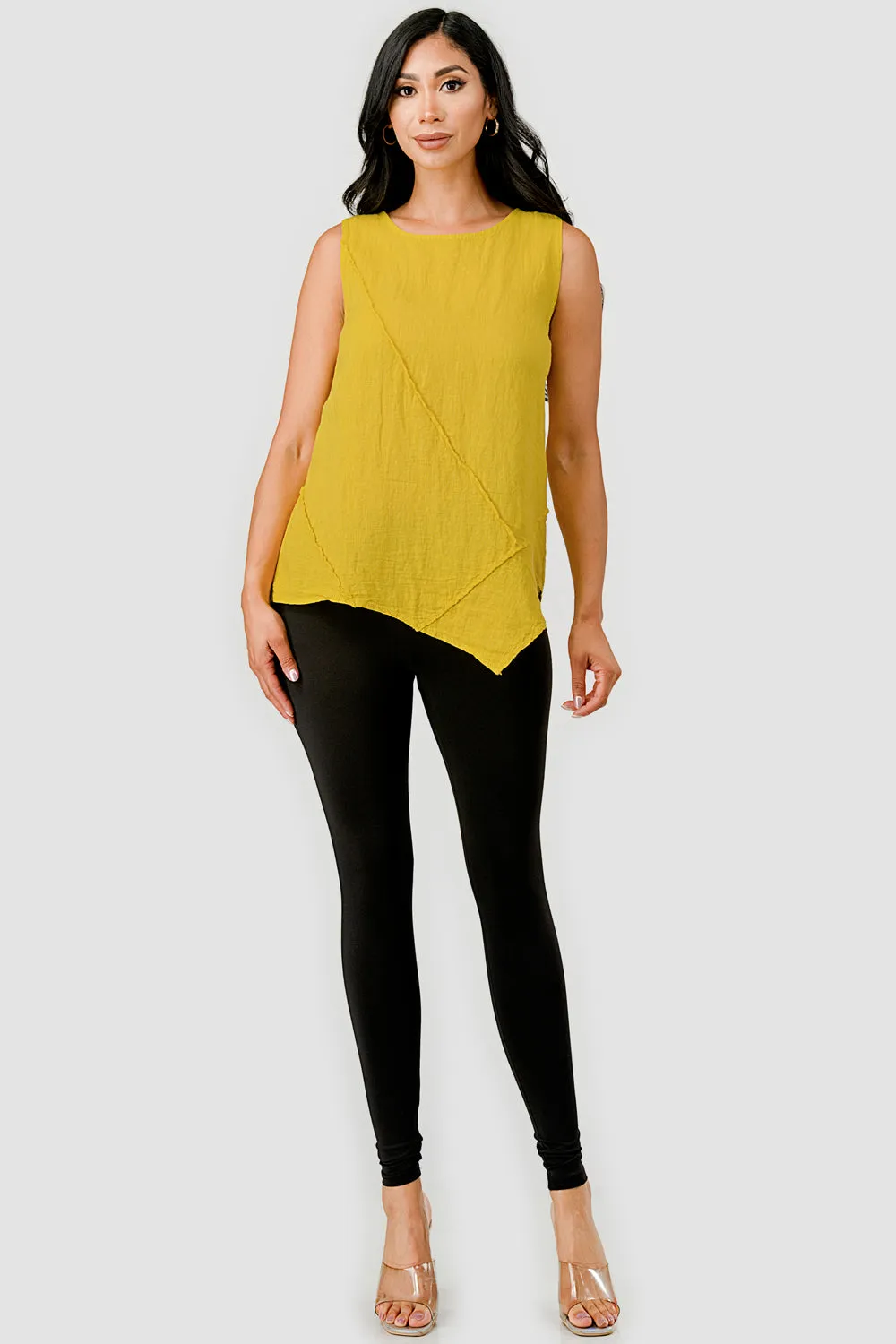 Aspen Organic Sleeveless Linen Top