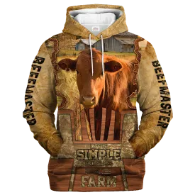 Beefmaster Life Is Simple A Farm Hoodie