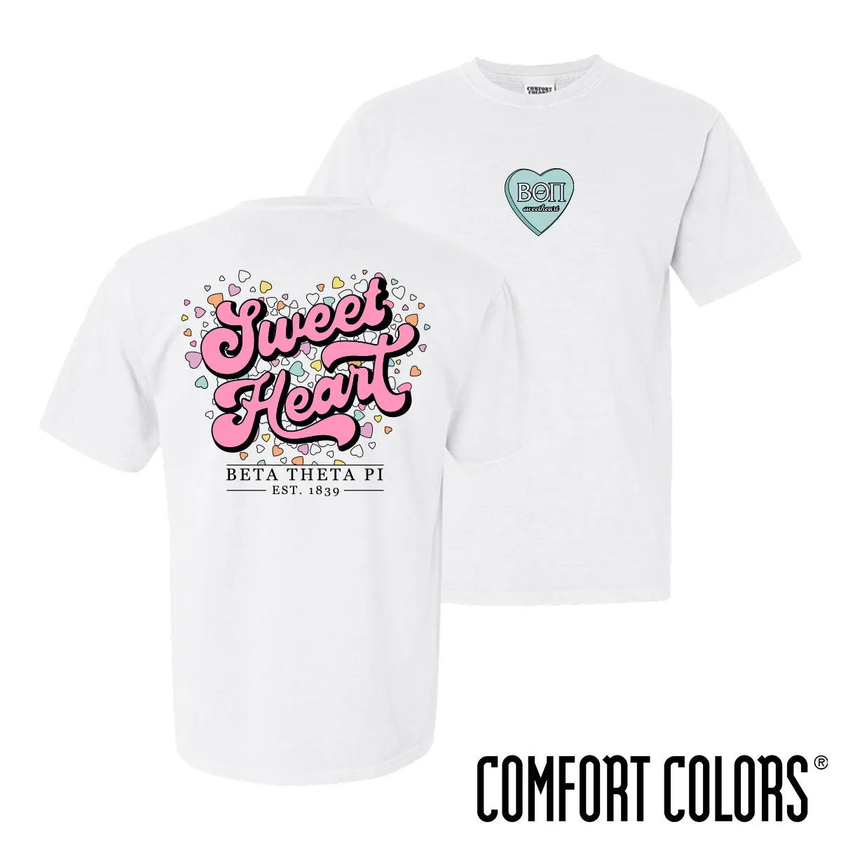 Beta Comfort Colors Sweetheart White Short Sleeve Tee