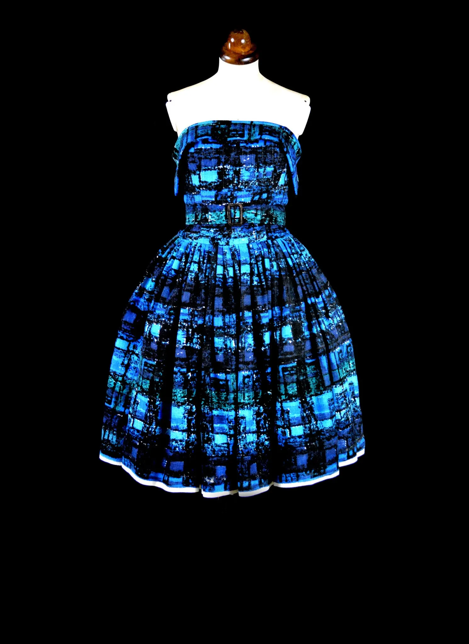 Betty Blue - Mid Century Print Dress