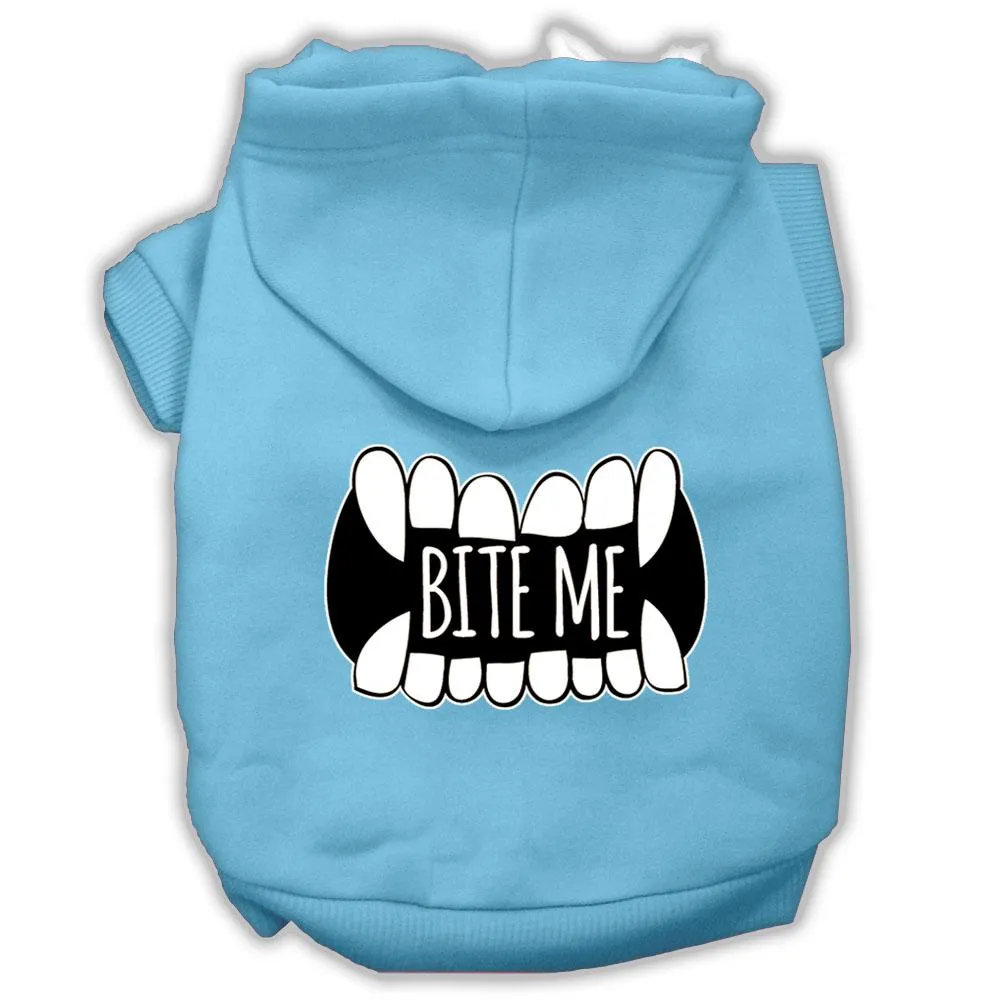 Bite Me Screenprint Dog Hoodie Baby Blue Xxxl(20)