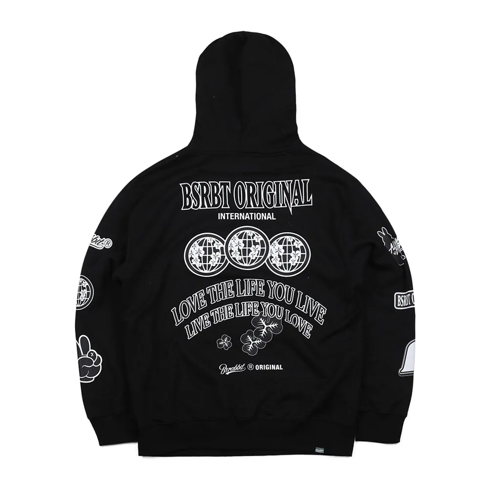 BS MULTI LOGO HOODIE BLACK