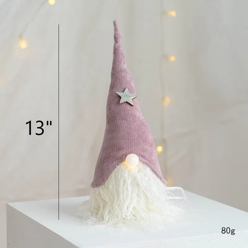 Bulk Light Up Christmas Faceless Gnome Doll Christmas Ornament New Year Party Decorations Wholesale