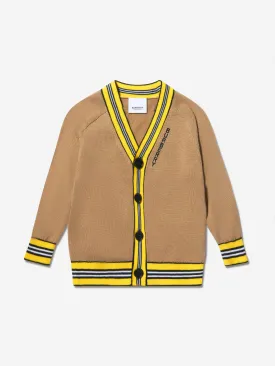 Burberry Boys Wool Icon Stripe Detail Cardigan