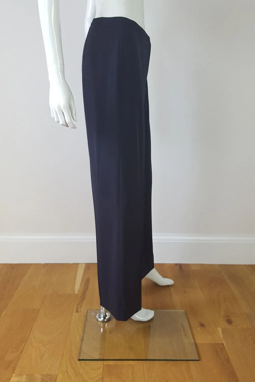 CAMBIO Petrol Blue Wide Leg Trousers (12)