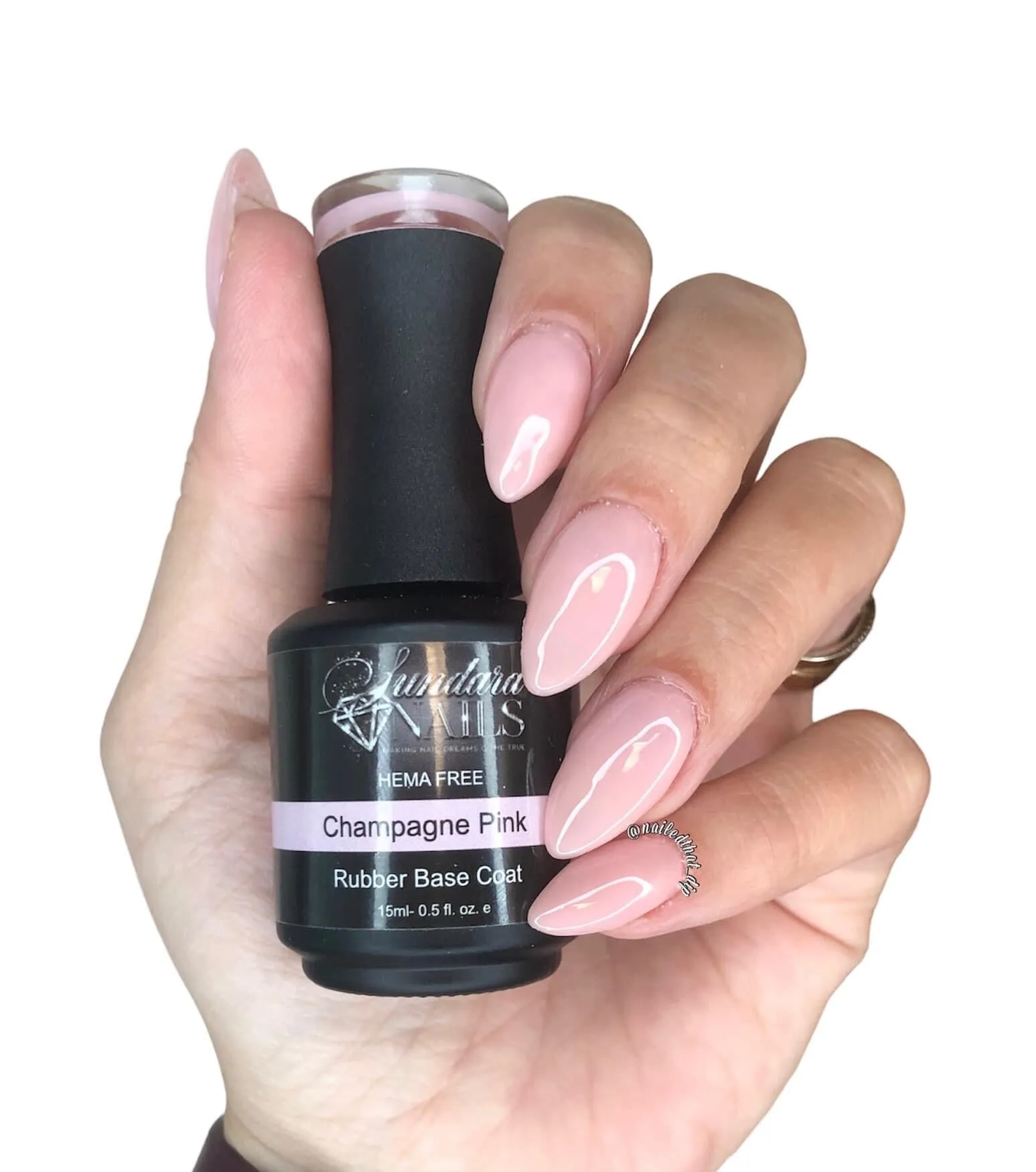 Champagne pink- Color Rubber Base Coat (Hema Free)