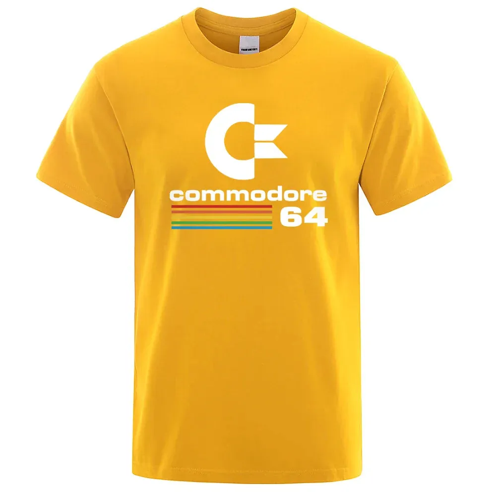 Commodore 64 Print Loose T-Shirts for Men