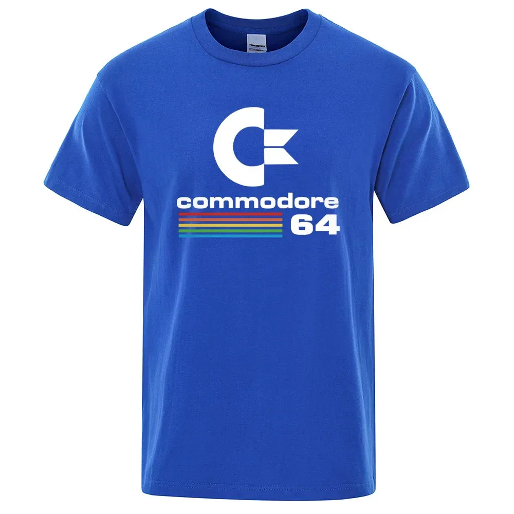 Commodore 64 Print Loose T-Shirts for Men