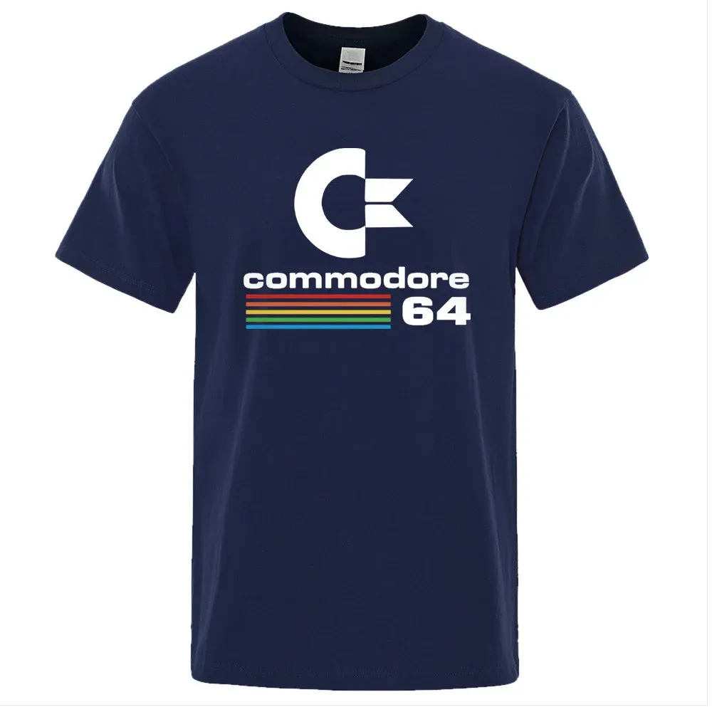 Commodore 64 Print Loose T-Shirts for Men