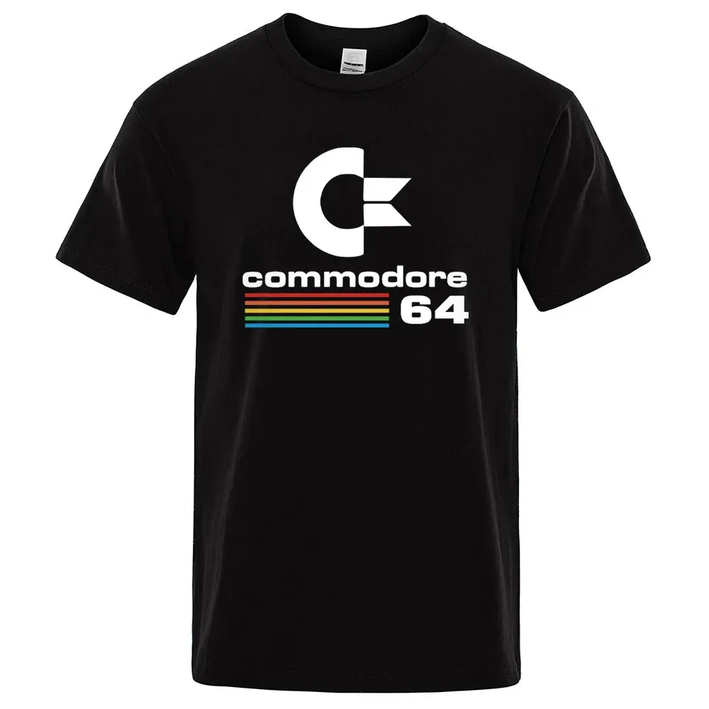 Commodore 64 Print Loose T-Shirts for Men