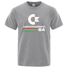 Commodore 64 Print Loose T-Shirts for Men