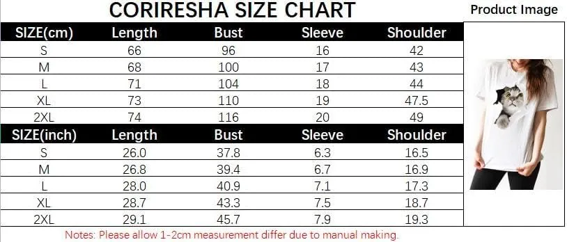 CORIRESHA Women's Cute T-Shirt Summer Short Sleeve Crew Neck Casual Cat Lovers Clothing