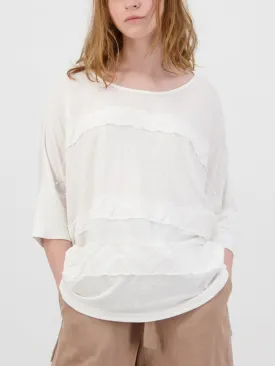 Crinkle 3/4 Sleeve Linen Top