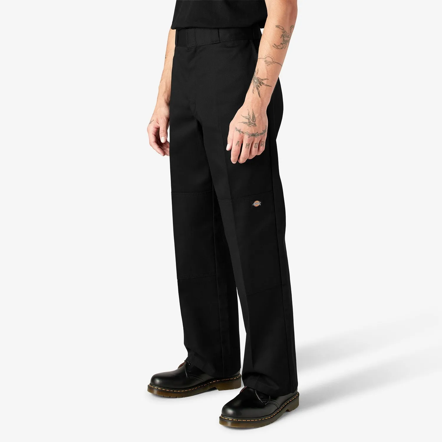 Dickies Men's Loose Fit Twill Double Knee Work Pant_Black