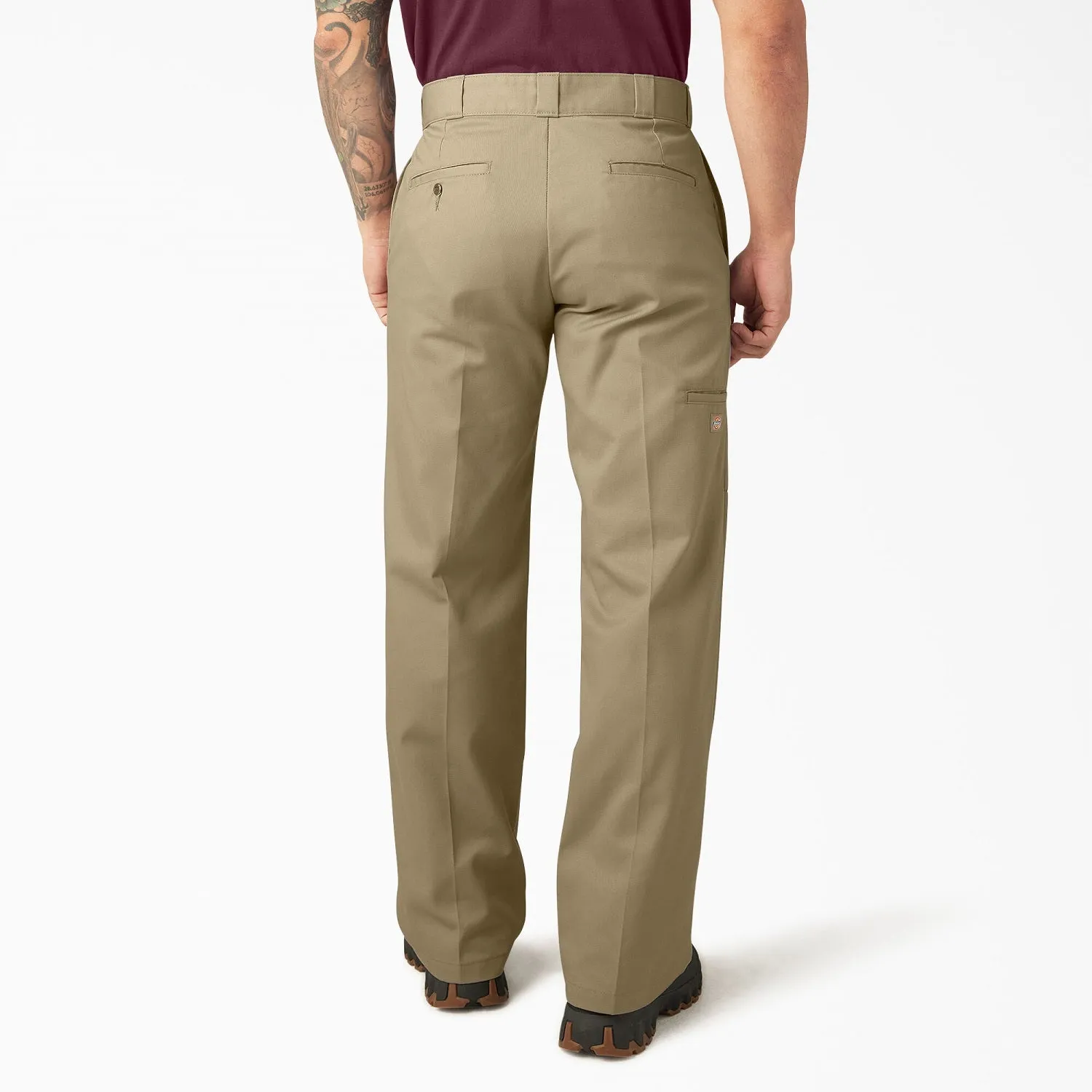 Dickies Men's Loose Fit Twill Double Knee Work Pant_Khaki