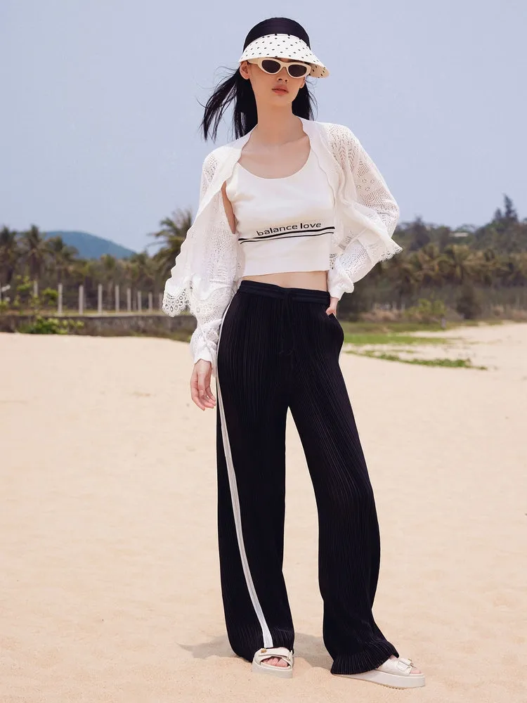 EP YAYING Wide-Leg Straight Pants