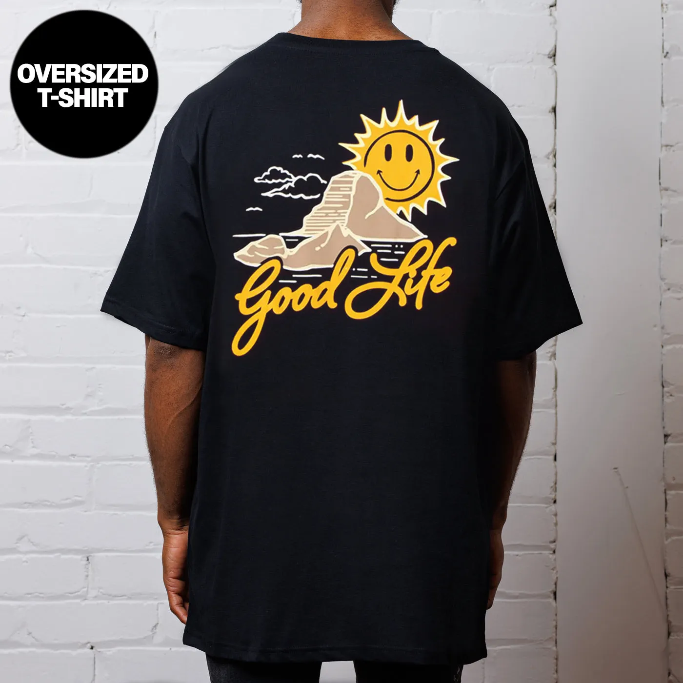 Es Vedrà Good Life Back - Tshirt - Black