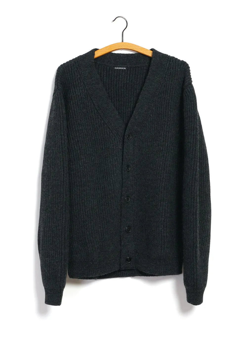 EVALD | Heavy Knit Cardigan | Anthrazit