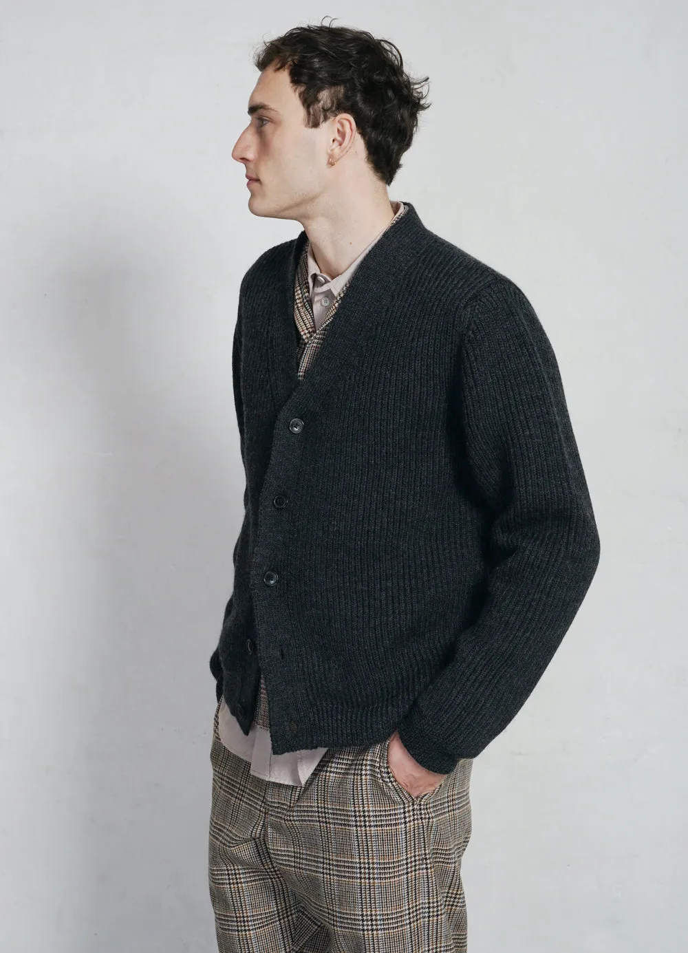 EVALD | Heavy Knit Cardigan | Anthrazit