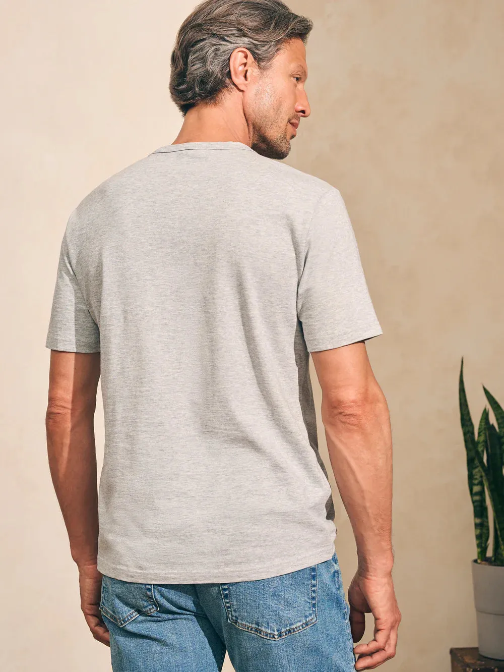 Faherty Sunwashed T-Shirt - Heather Grey