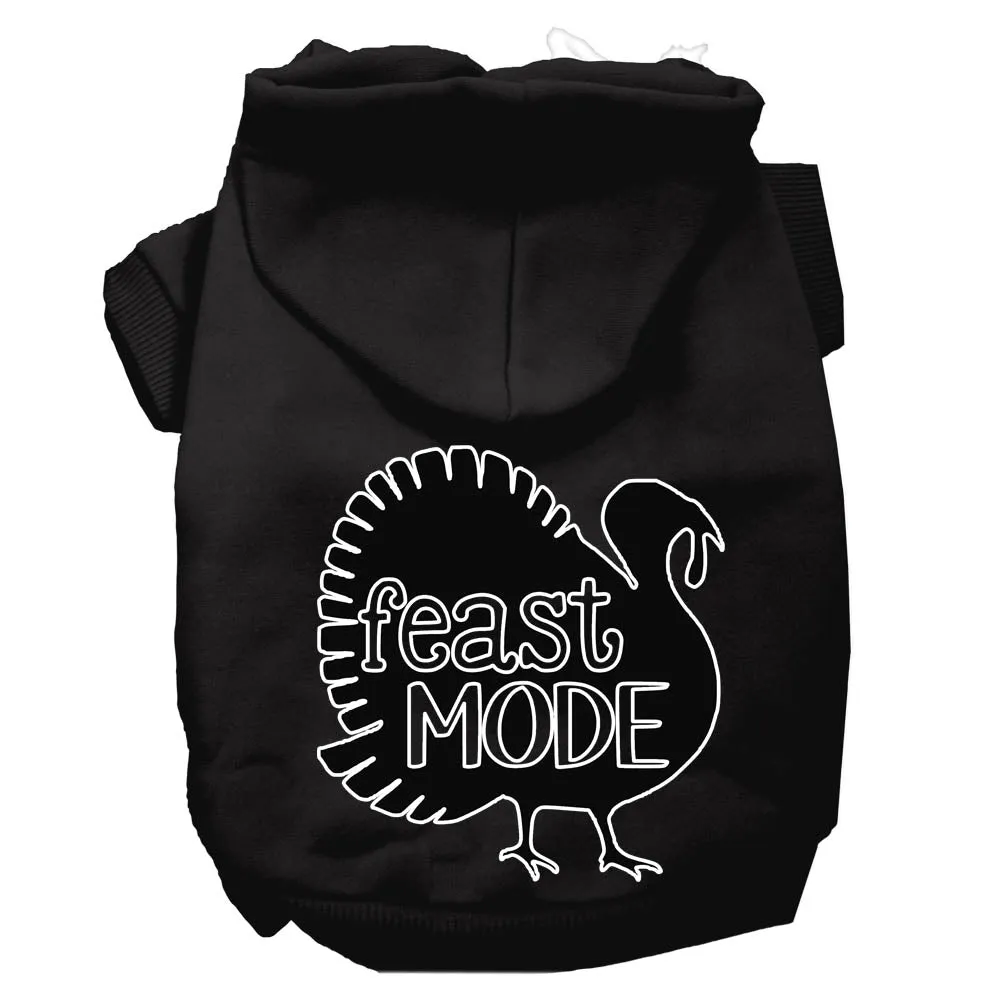 Feast Mode Screen Print Dog Hoodie Black Xs