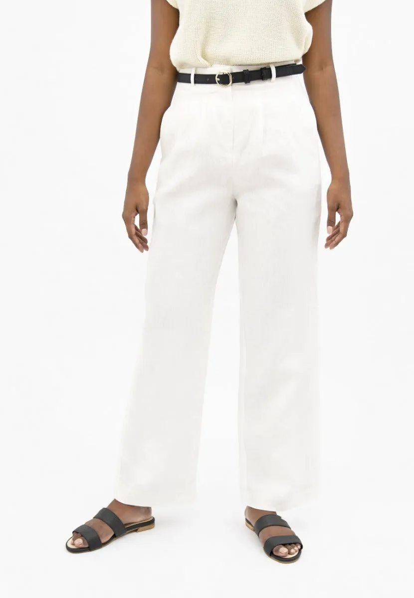 French Riviera Wide Leg Pants White