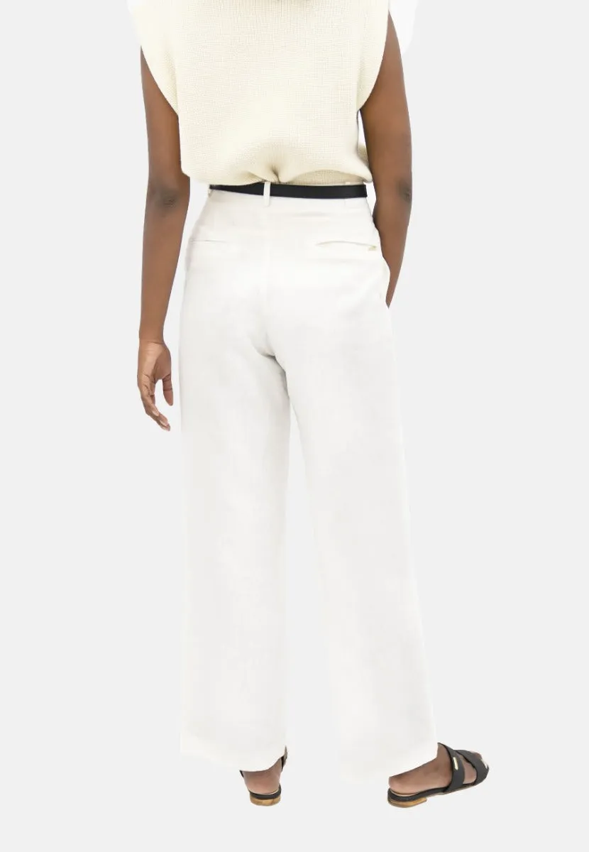 French Riviera Wide Leg Pants White