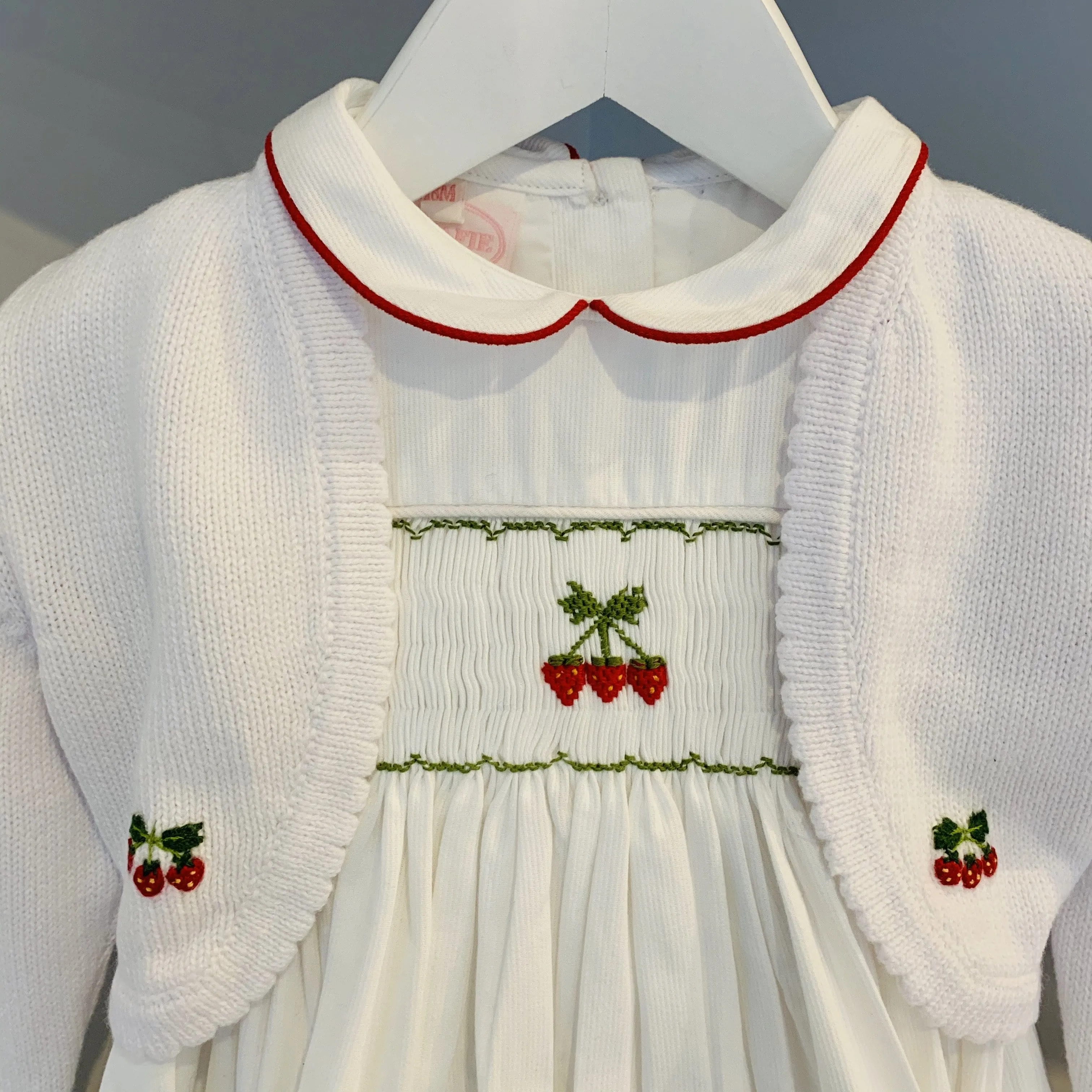 HANDMADE KNITTED STRAWBERRY CARDIGAN