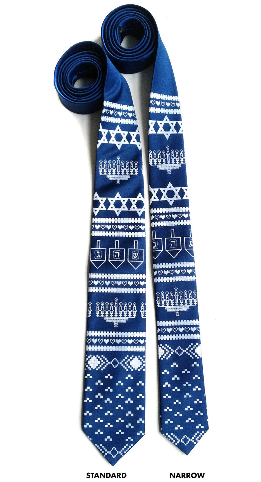 Hanukkah Necktie. Ugly Hanukkah Sweater tie