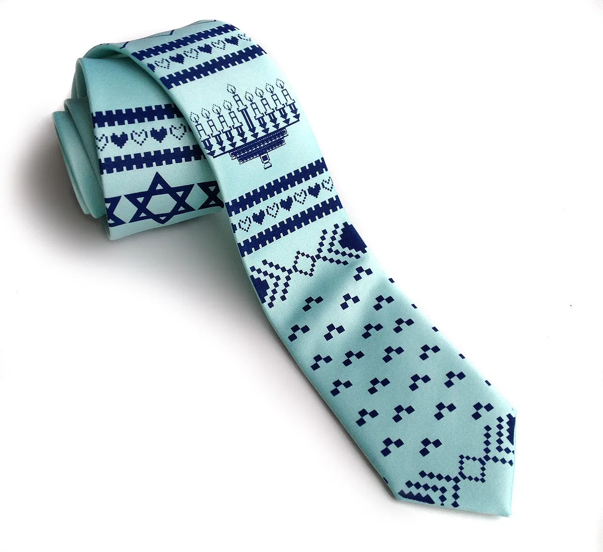 Hanukkah Necktie. Ugly Hanukkah Sweater tie