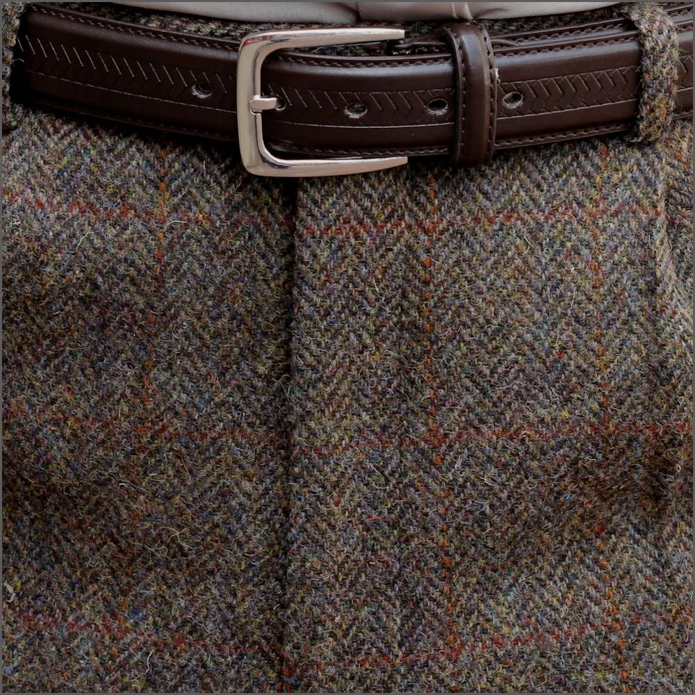 Harris Tweed Brown Herringbone Trouser--