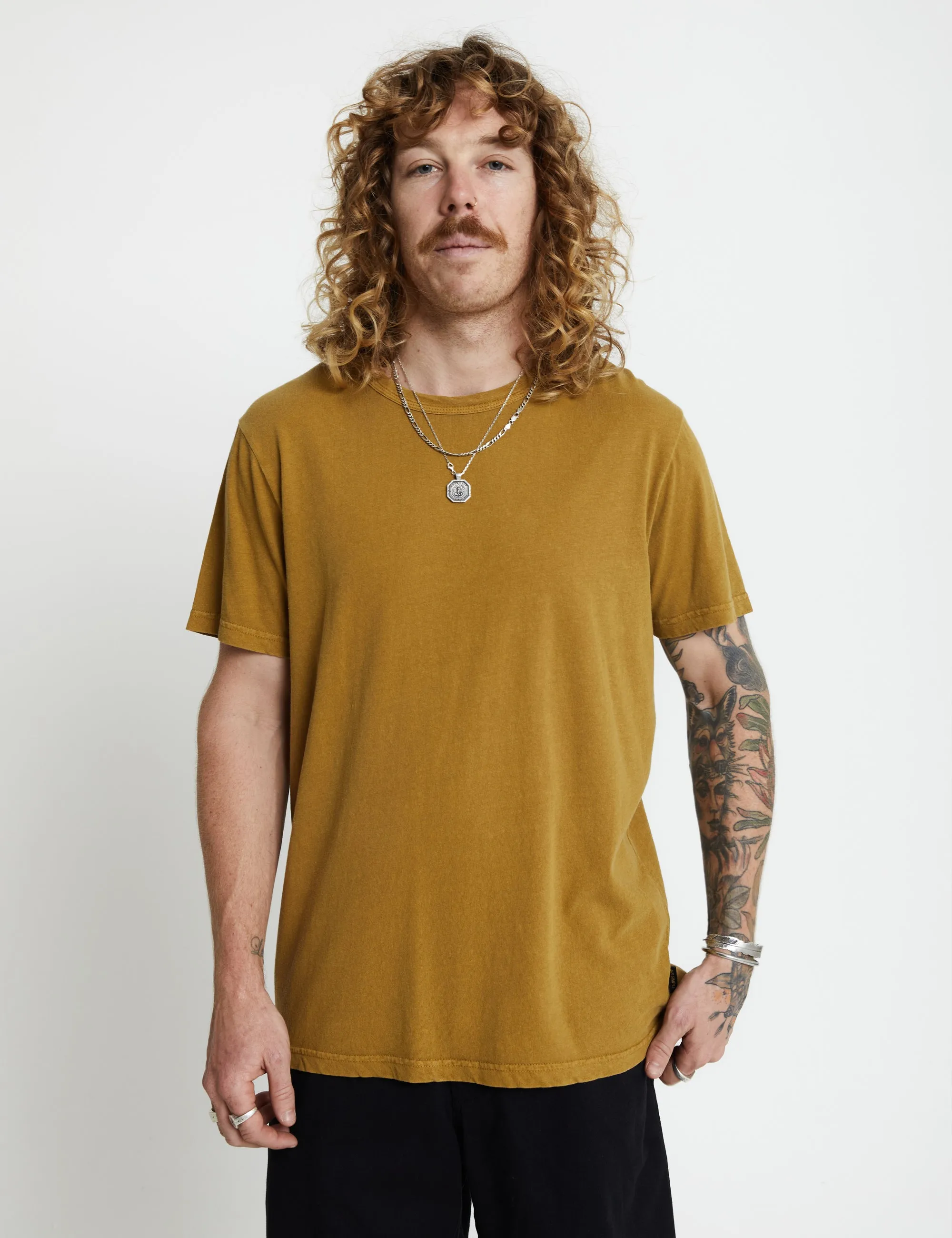 Hemp Tee - Golden Olive