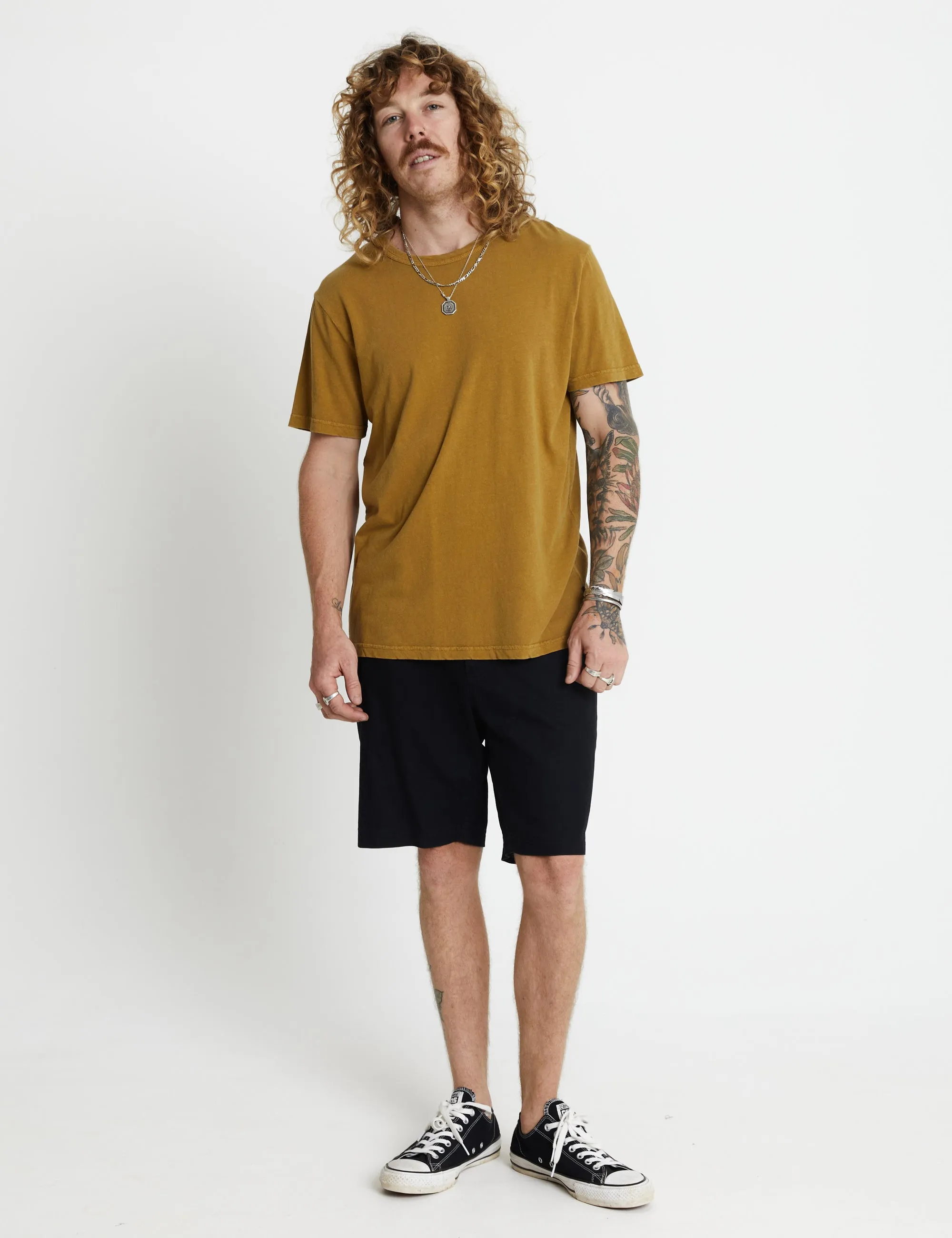 Hemp Tee - Golden Olive