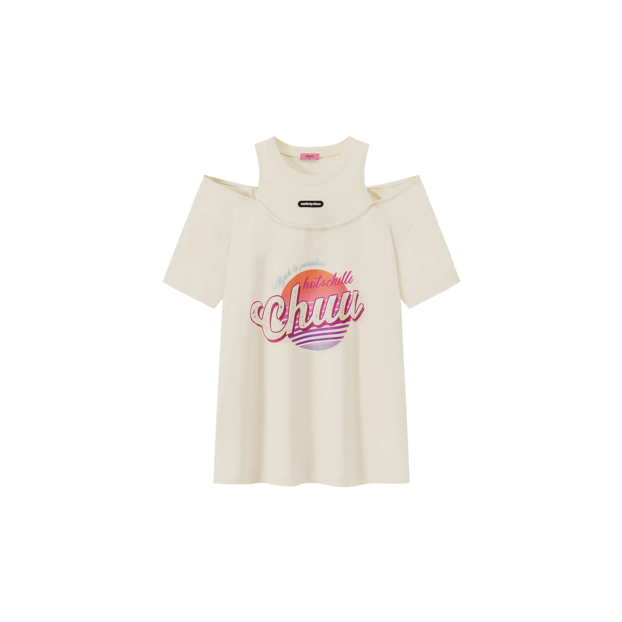 Hot And Chilli Off Shoulder Loose Fit T-Shirt