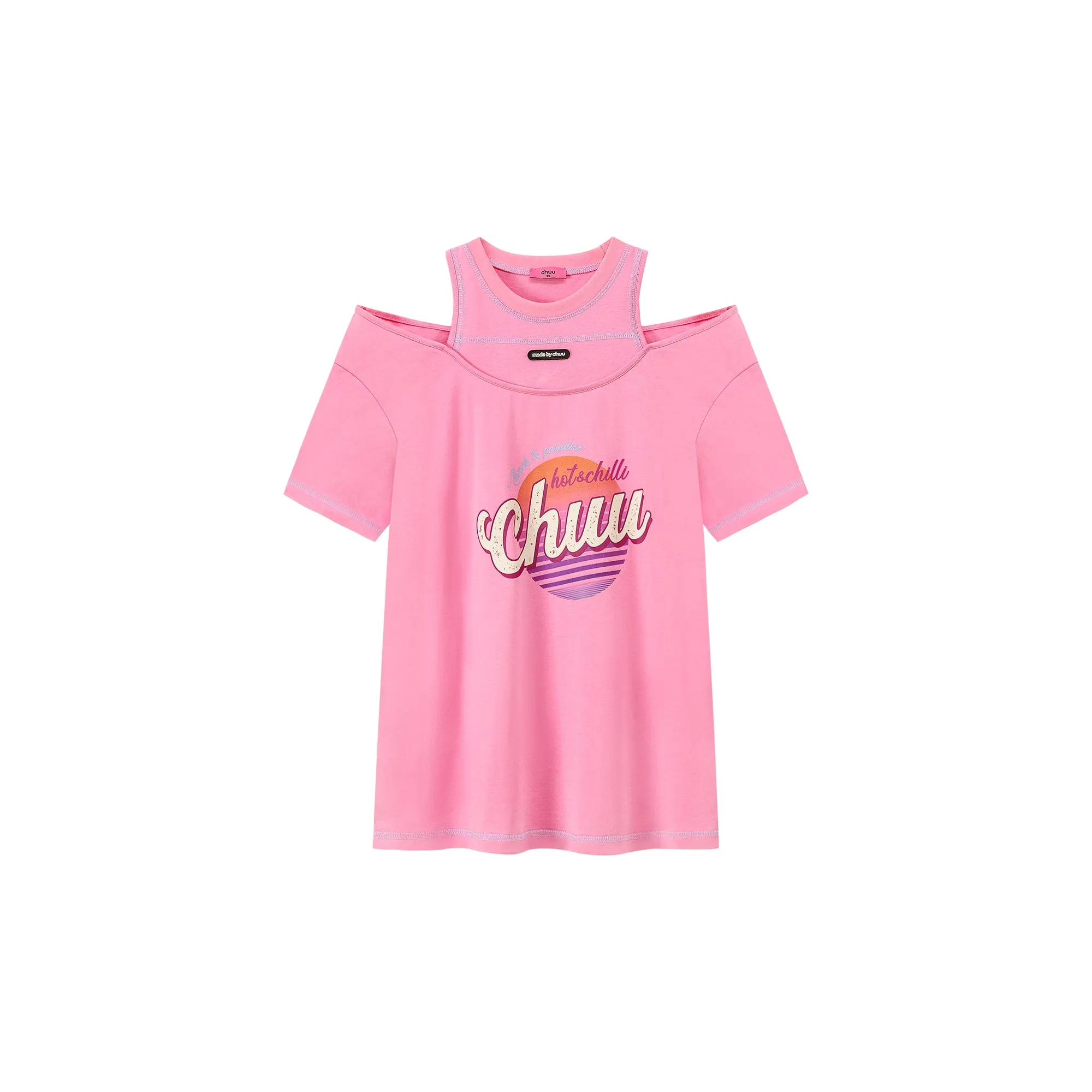 Hot And Chilli Off Shoulder Loose Fit T-Shirt