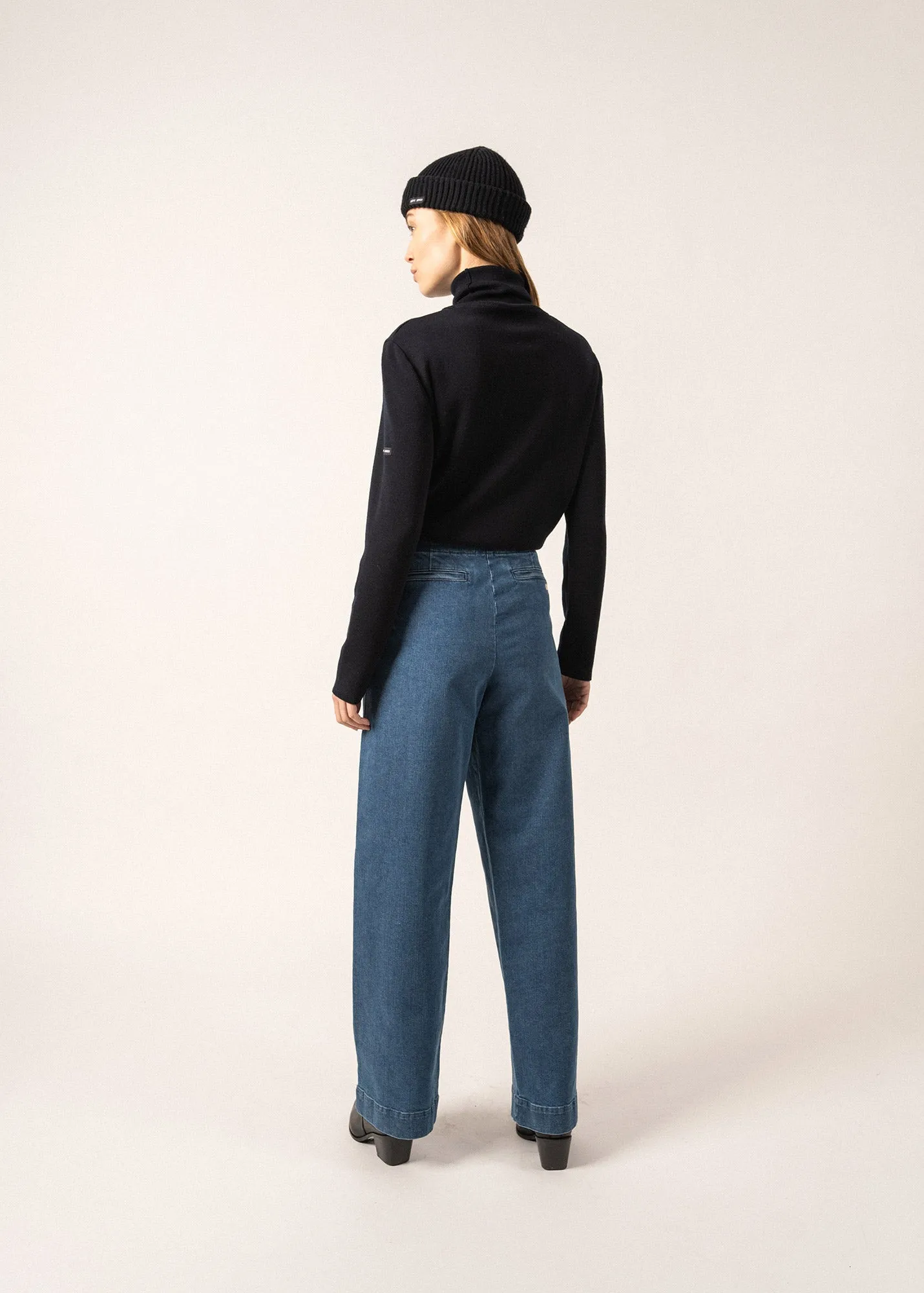 Houat turtleneck jumper - in wool (NAVY)