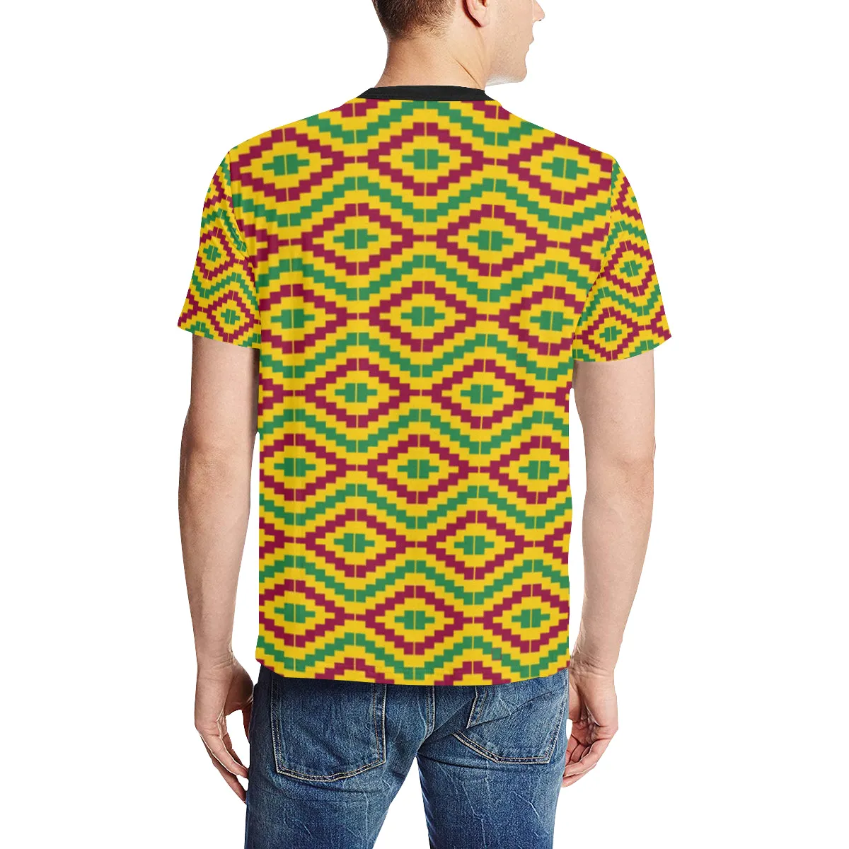 KENTE FRACTAL Men's All Over Print T-Shirt