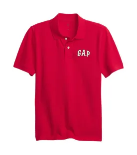 Kids Gap Logo Pique Polo Shirt Pure Red V2