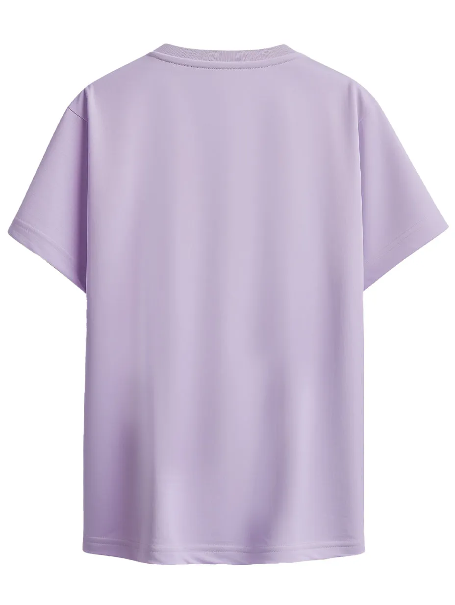 Lavender | Solid Crew Neck Men's T-Shirt