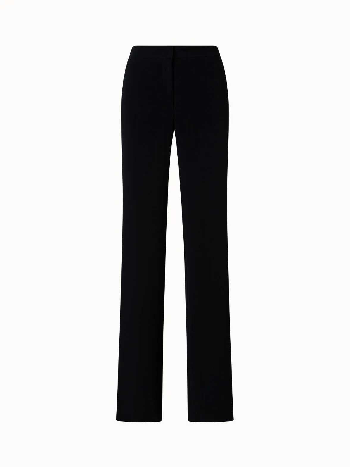 Light Straight Pants with Elastic Waistband