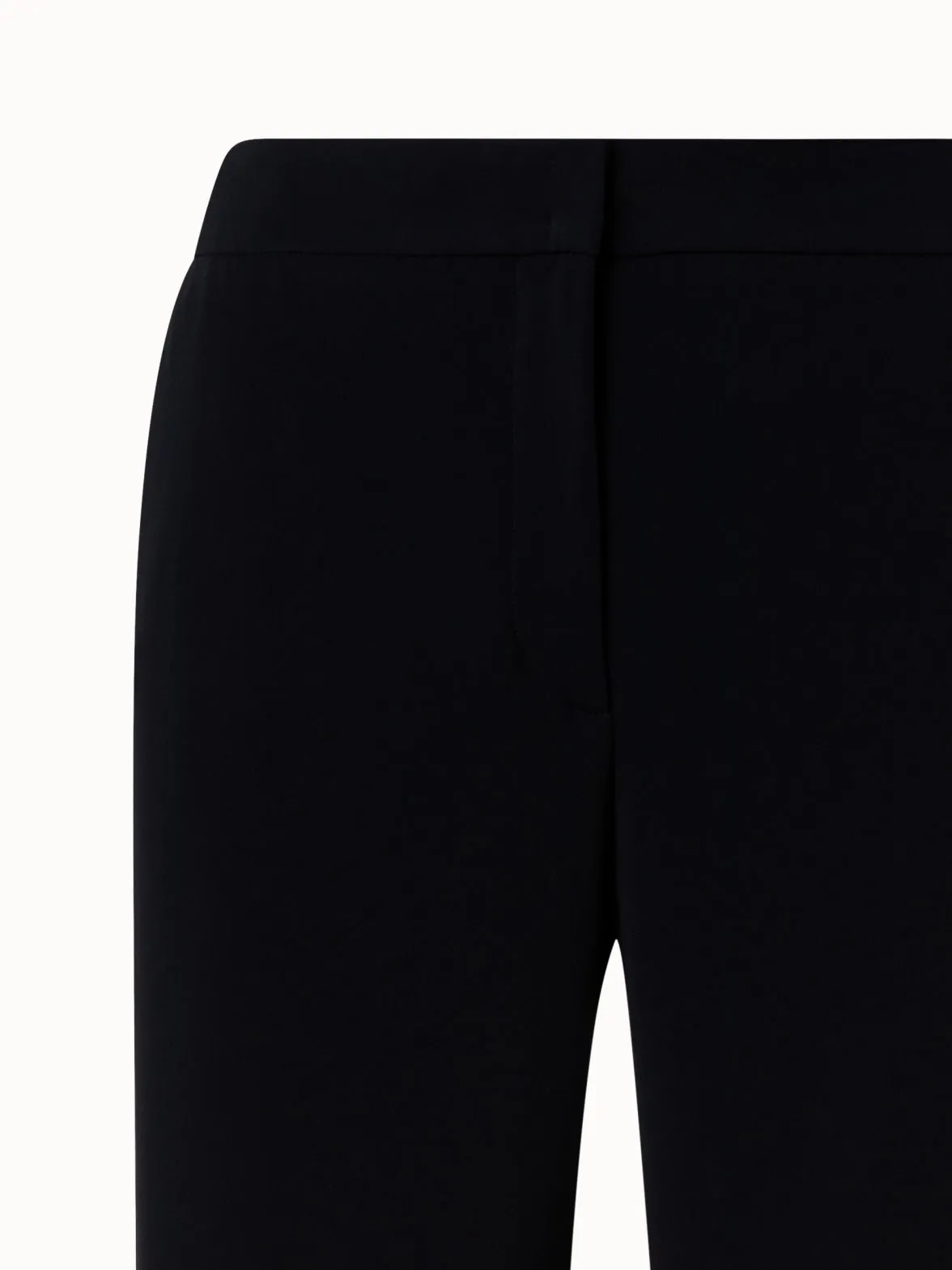 Light Straight Pants with Elastic Waistband