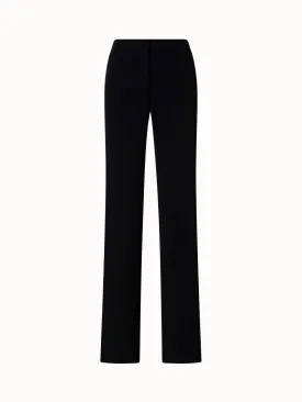 Light Straight Pants with Elastic Waistband