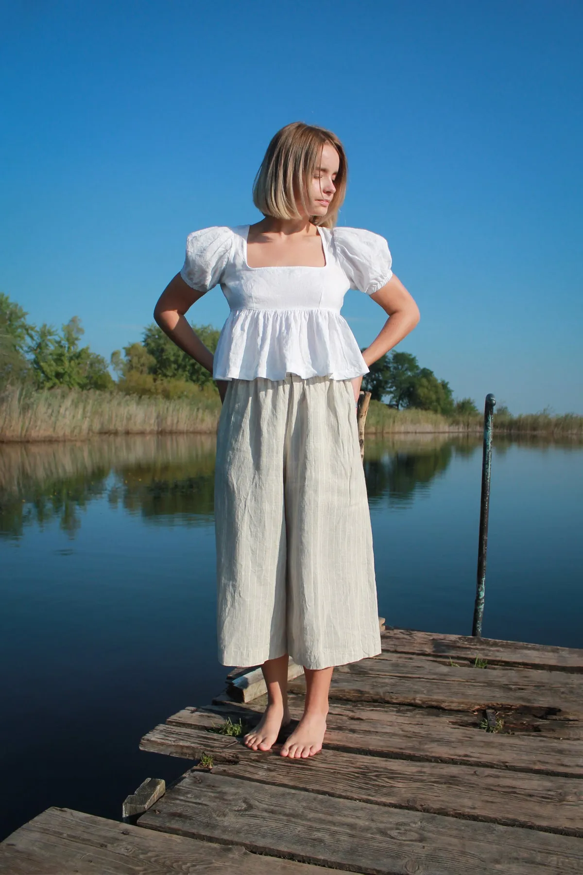 Linen Crop Top SOPHIE